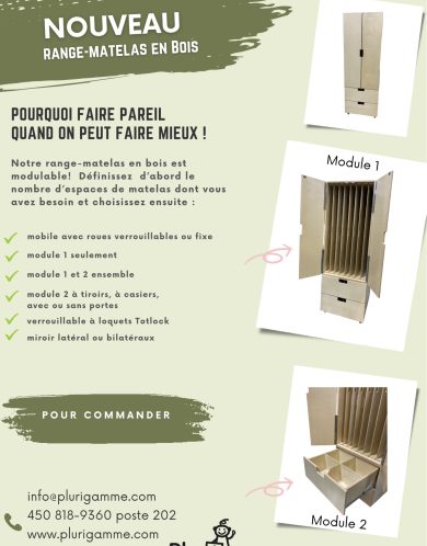 Range-matelas en bois